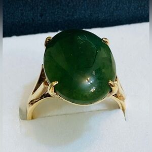 Custom Jade Gold Filled Ring Size 6.5